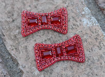 Hand-sewn ruby slipper bows