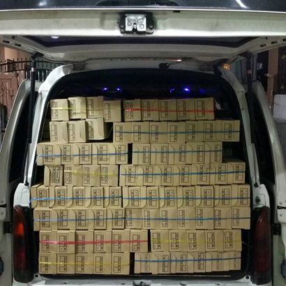 Van load of shoes